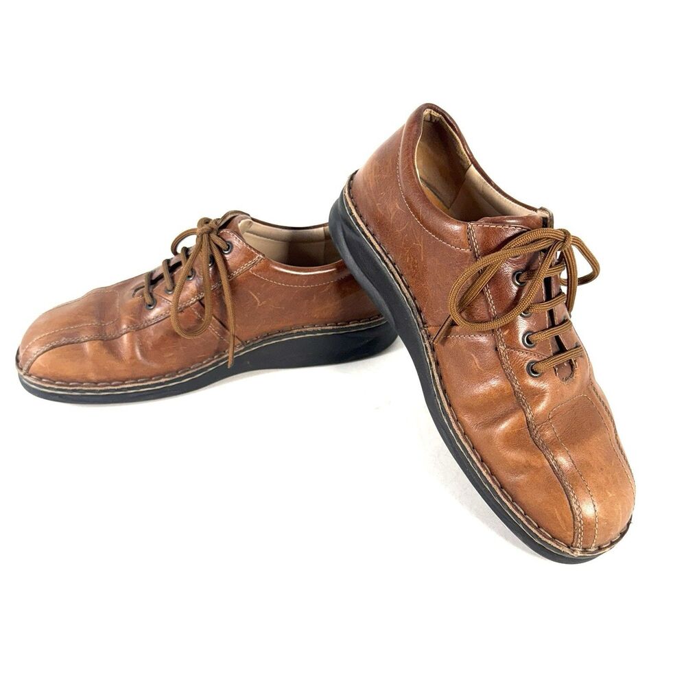 Finn Comfort Germany Dijon Oxford Light Brown Lace Up Leather Shoes Mens 10